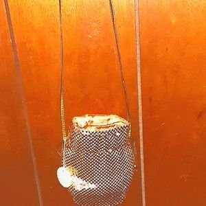 Gold Crossbody sequins bucket purse